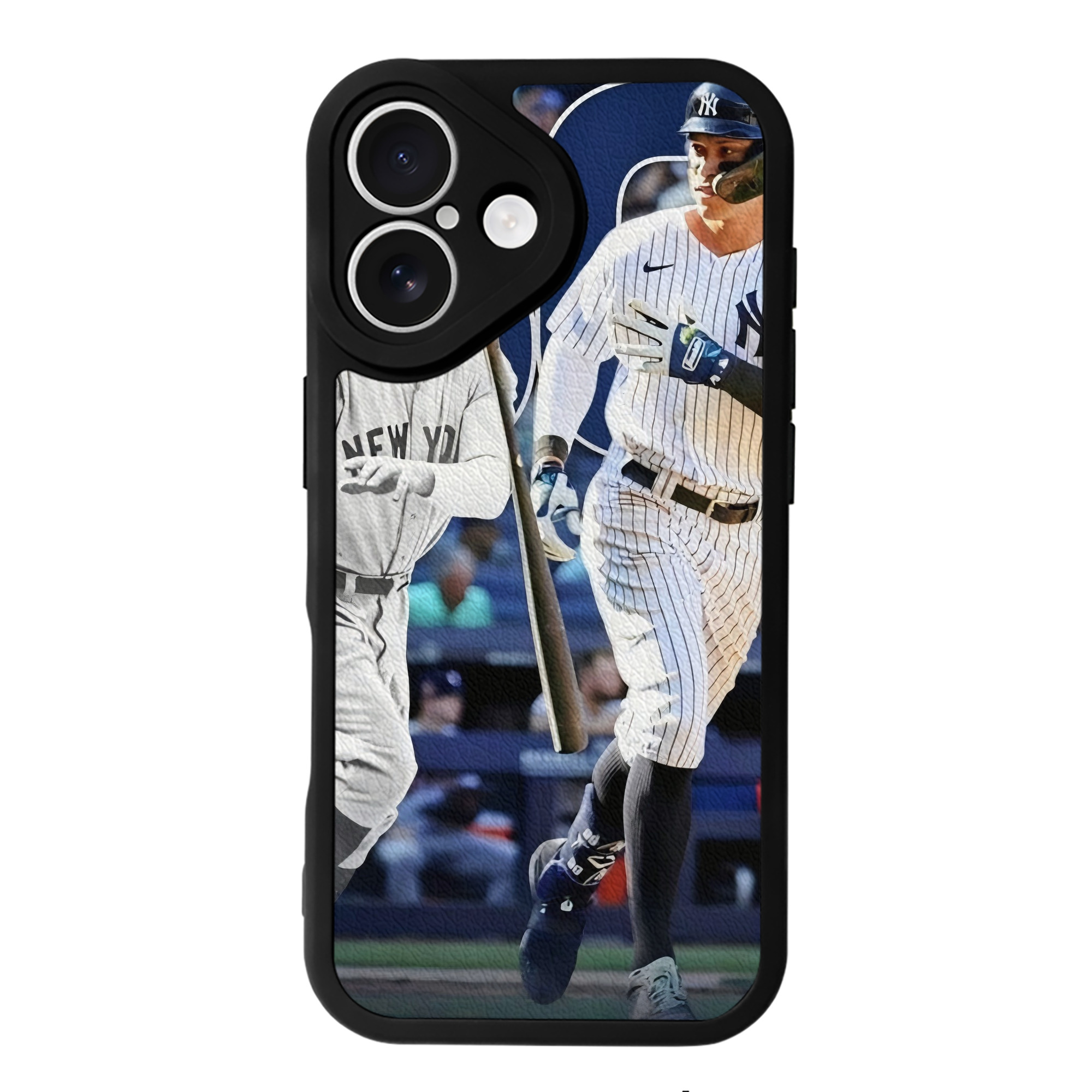 Aaron Judge 60 Home Runs 5 IPhone 16 Silicone Leather Case – UV Print, Lambskin Texture – Perfect Fit, Wireless Charging Compatible, Scratch Resistant, Precise Cutouts – Stylish Protection For IPhone 16